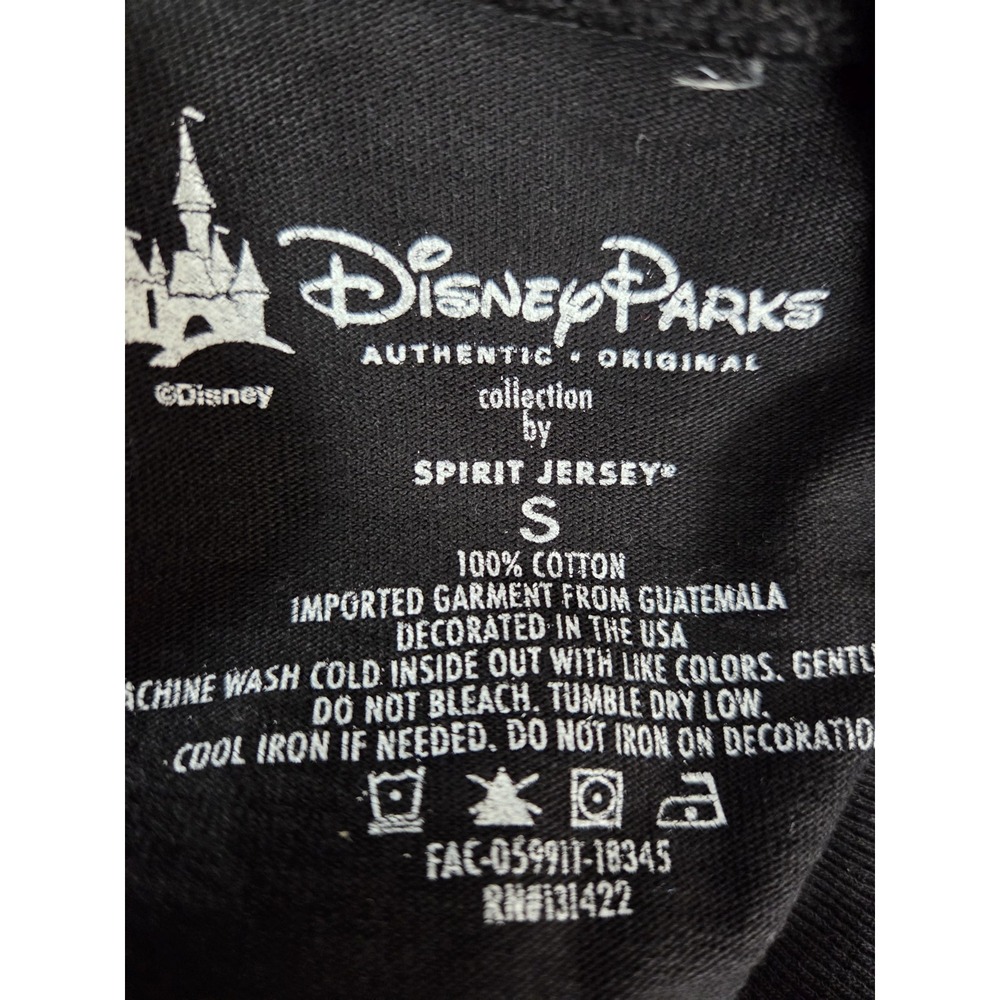 Walt Disney World Shirt Mens S Spirit Jersey Solid Black Theme Park Mickey Mouse - Picture 5 of 6